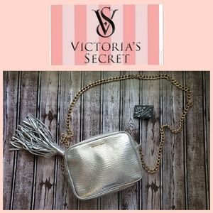 Victoria Secrets Metallic Silver Crossbody